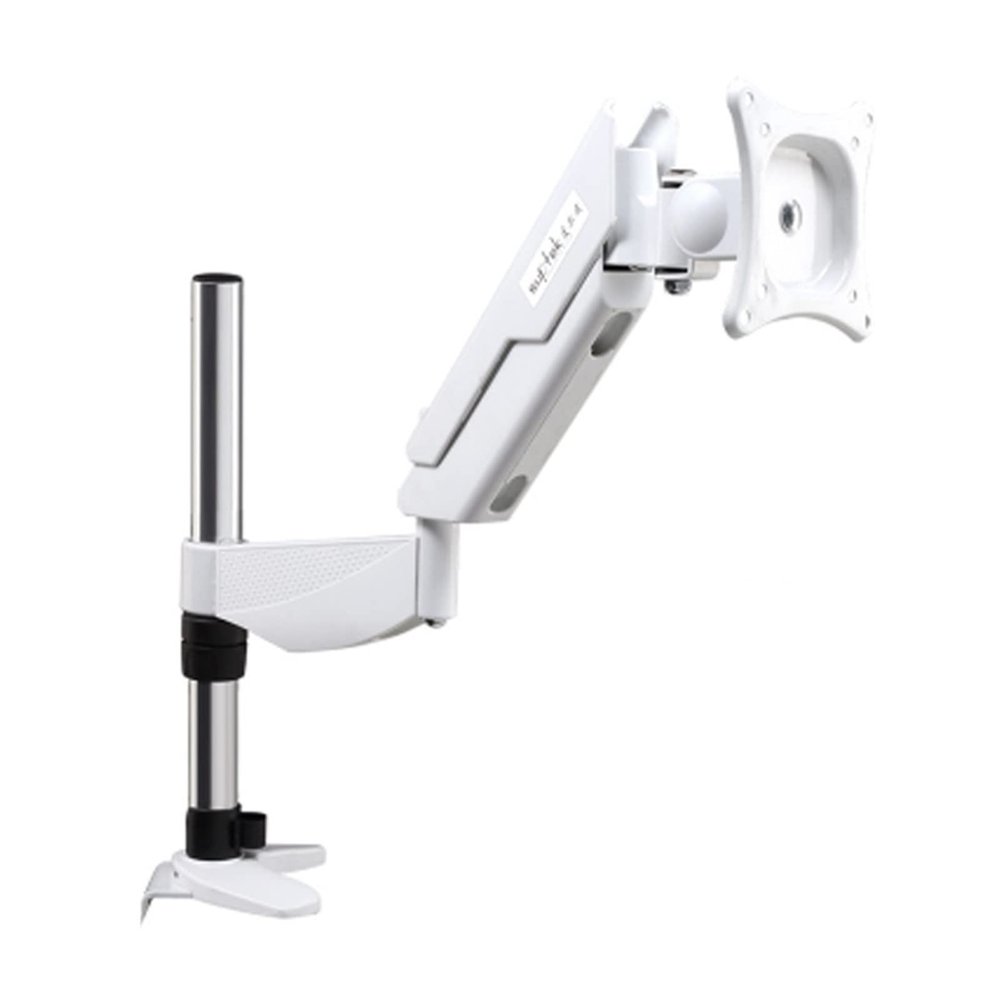 ADBWEKKF (45cm High Column) 10inch 23inch 27inch Tiltable LCD Desk Mount Swivel Monitor Table Bracket Shelf(White)