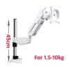 ADBWEKKF (45cm High Column) 10inch 23inch 27inch Tiltable LCD Desk Mount Swivel Monitor Table Bracket Shelf(White) view 2