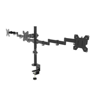 ADBWEKKF Desktop Clamping Full Motion 360 Degree 3-4-6 Monitors Holder 10"-27" LCD LED Monitor Mount Arm Loading 9.9kgs Each Head(3 Monitor Holder)