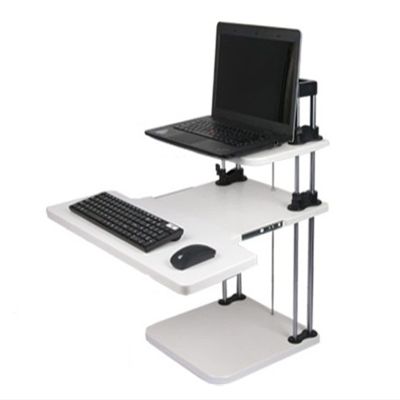 ADBWEKKF Sit/Stand Desk Riser Three Level Height Adjustable Lightweight Standing Laptop Desk Notebook/Tablet PC/Monitor Holder Stand(White)