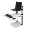 ADBWEKKF Sit/Stand Desk Riser Three Level Height Adjustable Lightweight Standing Laptop Desk Notebook/Tablet PC/Monitor Holder Stand(White) view 1