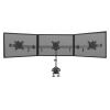 ADBWEKKF Aluminum Alloy Desktop Clamping/Grommet Triple Display Monitor Holder Bracket Full Motion Three Screen Monitor Mount view 2