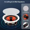 STUDIOFINIX 6.5 Inch Bluetooth Ceiling Speakers,300 Watt Max Power Output for Indoor Kichten,Living Room,Study Room,Basement,and Covered Patio view 4