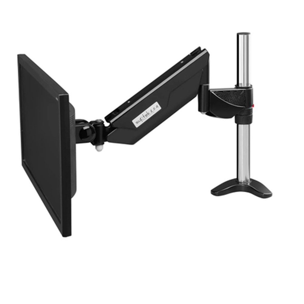 ADBWEKKF (45cm High Column) 10inch 23inch 27inch Tiltable LCD Desk Mount Swivel Monitor Table Bracket Shelf(Black)