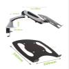 ADBWEKKF Tilt Full Motion Aluminum Air Press Gas Spring Dual Arm LCD Desktop Mount Swivel Monitor Table Stand Clamp with Notebook Tray(DL-GM112FC-LP60) view 4