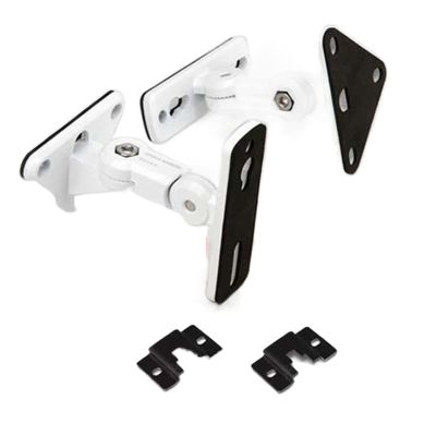 ADBWEKKF (1pair=2pc) GU15 304 Stainless Steel Alloy Sound Speaker Wall Bracket Mount Audio Stand Hanger Load 10kg 22lbs(GU15 White)