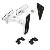 ADBWEKKF (1pair=2pc) GU15 304 Stainless Steel Alloy Sound Speaker Wall Bracket Mount Audio Stand Hanger Load 10kg 22lbs(GU15 White) view 1