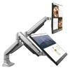 ADBWEKKF DL-LDT10 Gas Spring Dual Monitor Holder Desktop Computer Mount Arm Stand Base with Audio and USB Port Fit 10"~27" Max 9KG view 2