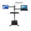 ADBWEKKF DL-UP20H X Shape Base Big Height Adjustable160cm 150cm Workstation Monitor Floor Stand +Keyboard Tray Laptop Tray Holder(DL-UP20) view 4