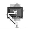 Aluminum Alloy Full Motion Desktop Mount 14-27 Inch LCD LED Monitor Holder Arm TV Mount Loading 2-9kgs H200(Silver) view 4