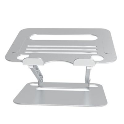 Adjustable Aluminum Laptop Muti Stand Ergonomic Notebook Riser Compatible for 10-15.6" Laptops iPad Holder with Ventilation Foldable & Heat Dissipation Design Durable Aluminum Alloy Silver W 9.4 in