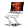 Adjustable Aluminum Laptop Muti Stand Ergonomic Notebook Riser Compatible for 10-15.6" Laptops iPad Holder with Ventilation Foldable & Heat Dissipation Design Durable Aluminum Alloy Silver W 9.4 in view 2