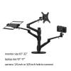 ADBWEKKF DZ-3 Aluminum Silver Ergonomics Camera Desk Mount 1/4 Inch 32" Monitor Desktop Bracket Computer Mount Full Motion Column Bar(DZ-5) view 2