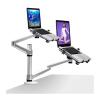 ADBWEKKF OA-11X Multifunctional Dual Arm Two Pad Desk Mount 10"-15" Double Laptop Table Holder Stand Bracket Clamp Base 65mm(OA-11X) view 1