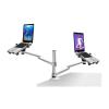 ADBWEKKF OA-11X Multifunctional Dual Arm Two Pad Desk Mount 10"-15" Double Laptop Table Holder Stand Bracket Clamp Base 65mm(OA-11X) view 3