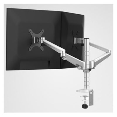 ADBWEKKF OA-4S Aluminum Alloy Desktop Double Arm Dual Monitor Holder Full Motion 14-27 Inch LED LCD Screen Mount Arm Rotary Base Stand