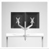 ADBWEKKF OA-4S Aluminum Alloy Desktop Double Arm Dual Monitor Holder Full Motion 14-27 Inch LED LCD Screen Mount Arm Rotary Base Stand view 4