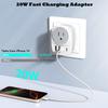 European Travel Plug Adapter,Universal Travel International Power Adapter 2 USBC Port and 2 USBA Port,Fast Charging USB C-C Woven Cable ,USB C Power Plug for US to Europe Adapters for Multiple Devices view 2