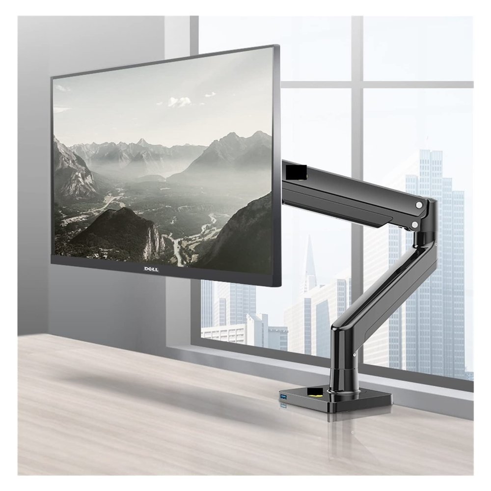 ADBWEKKF G40 Gas Spring Arm 22-40 Inch Screen Desktop Monitor Holder 360 Rotate 3-15kg Arc Screen/Ultra Wide Screen/Flat Screen USB(G40)