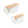 Angoily Desk Cord Management Cord Organizer Floor Cover Power Strip Holder Wire Box Cable Storage Basket for Home Office view 2