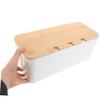 Angoily Desk Cord Management Cord Organizer Floor Cover Power Strip Holder Wire Box Cable Storage Basket for Home Office view 4