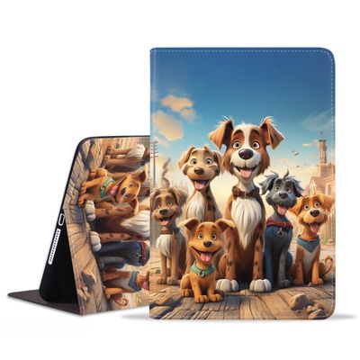 FQTBCEARI Case for Samsung Galaxy Tab A7 10.4 inch 2022/2020 (SM-T500/T503/T505/T507/T509), Slim PU Leather Stand Cover with Auto Wake/Sleep, Cute Cartoon Dog