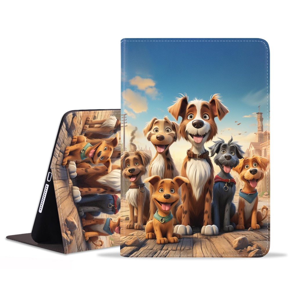 FQTBCEARI Case for Samsung Galaxy Tab A7 10.4 inch 2022/2020 (SM-T500/T503/T505/T507/T509), Slim PU Leather Stand Cover with Auto Wake/Sleep, Cute Cartoon Dog
