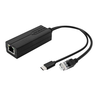 QMQJIA USB Type C Splitter Adapter 48V to 5V Power Over Ethernet for Cameras and Routers Low Voltages Gadgets Accessories