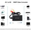 VMXYONV 1080P AV to HDMI-Compatible Scaler Adapter Video Composite Converter Box AV to HDMI-Compatible CVSB L/R for PS3/DVD view 4