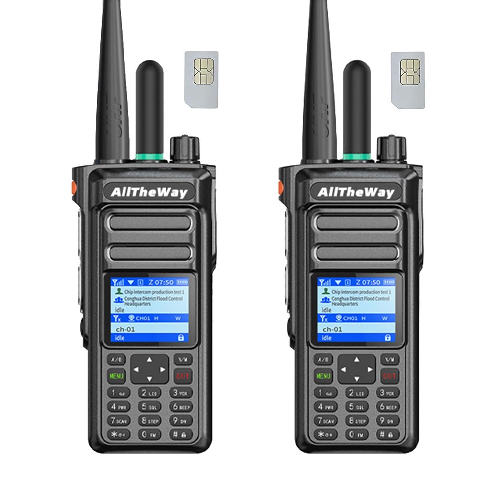 2 Pack 4G LTE PoC + Analog UHF Two Way Radios Unlimited Range Walkie Talkie PTT Radios Nationwide