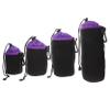 IWOWHERO 4Pcs Camera Lens Bags Drawstring Lens Protector Pouches for Outdoor Use Soft Velour Interior Flexible and Durable Design Suitable for DSLR view 1