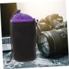 IWOWHERO 4Pcs Camera Lens Bags Drawstring Lens Protector Pouches for Outdoor Use Soft Velour Interior Flexible and Durable Design Suitable for DSLR view 2