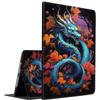Case for iPad Air 11-inch M3 (2025) / M2 (2024), iPad Air 5th (2022) / 4th Generation (2020) 10.9 Inch, Multi-Angle Smart Stand Cover Auto Sleep/Wake, Flying Dragon and Maple Leaf view 1