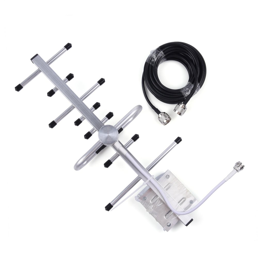 WSOLDMA 2G/3G/4G LTE Yagi Antenna 10dbi 698-2700MHz - Outdoor Directional Antenna N Female Connector (with 20M Extension Cable)