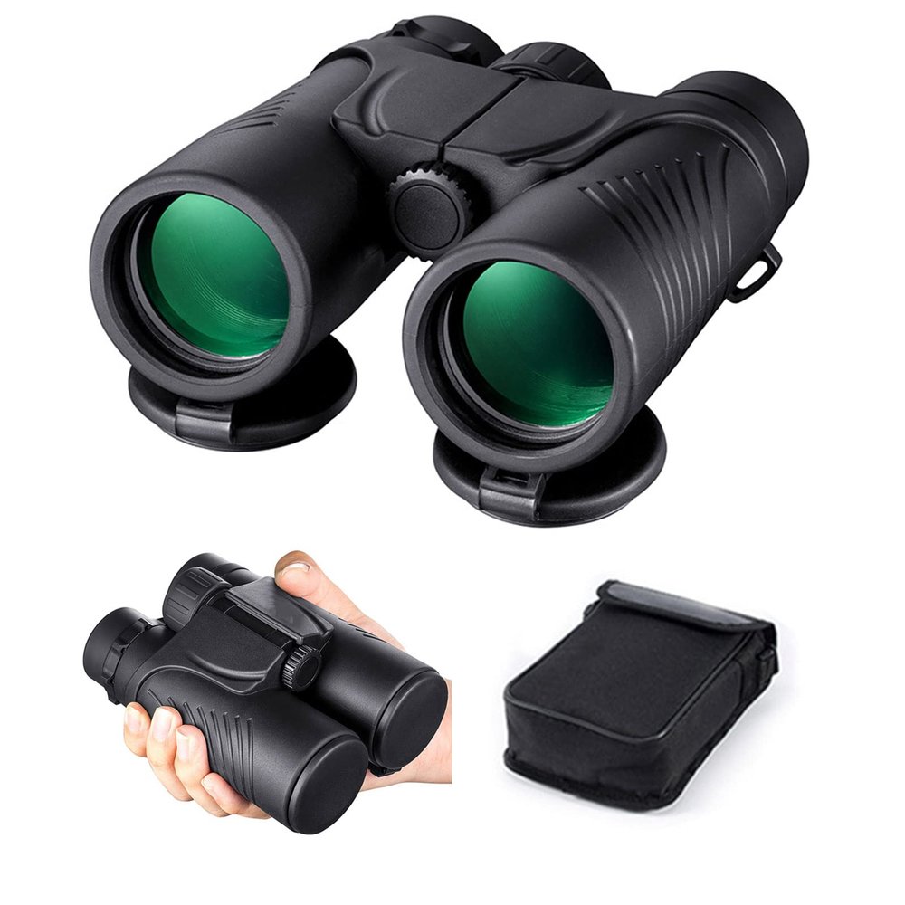 10x42 Compact Binoculars for Adults, High Power with BAK4 Prism and FMC Lens, Travel Bird Watc