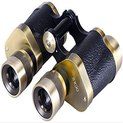 Telescope Multifunction Binoculars 8X30 Bronze Wide-Angle Coordinate Ranging Shockproof HD Low-Light Night Vision for Outdoor Use Suitable for Travel to See The Stars Football Game