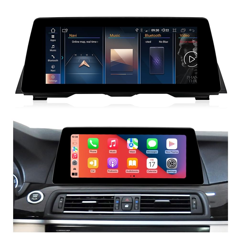10.25" Carplay Screen for BMW 5 Series F10 F11 NBT System, Car Stereo with Wireless Android Auto Car Audio Receivers GPS Navigation
