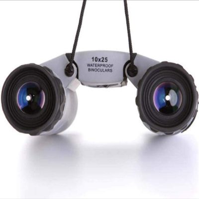 10x25 Compact Binocular Bak4 Prism Binoculars FMC Multi Green Coated Telescope Folding Pocket