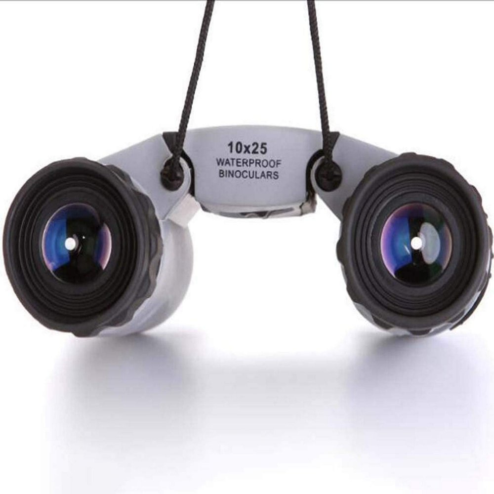 10x25 Compact Binocular Bak4 Prism Binoculars FMC Multi Green Coated Telescope Folding Pocket