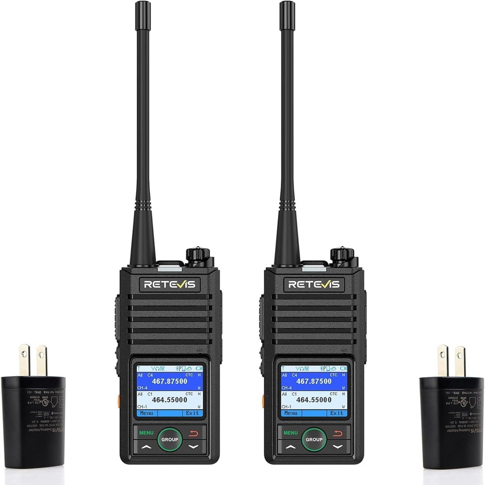 Retevis RB58 Waterproof Two-Way Radios, Long Range Walkie Talkies for Adults with Noise Cancellation, NOAA, Emergency Alarm, Support Bluetooth Calls & APP Control for Hunting Cycling(2 Pack)