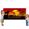 WADORN African Wild Animals Backdrop Banner, 5.9x2.9ft Jungle Safari Party Decoration Banner Tropical Jungle Photography Background Wildlife Forest Sunset Scenery Photo Props Birthday Party Supplies view 3