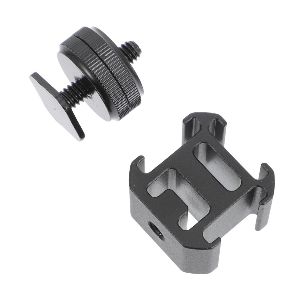 KALLORY 1Set Hot Shoe Mount Adapter Screw Compatible for DSLR Cameras LED Lights and Microphones Durable Precision Machining Design Versatile
