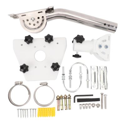 Satellite Adapter Kit Heavy Duty Alloy Steel 360 Degree Mounting Kit for Gen 3 V3 Standard Dish Suitable for Roofs Eaves Walls and Poles