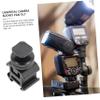 OKUMEYR 1Set Tripod Screw Adapter with Head Flash Hot Shoe Mount for DSLR Camera Microphones and Fill Lights Durable Compact Easy to Carry Compatible with Standard Tripods view 2