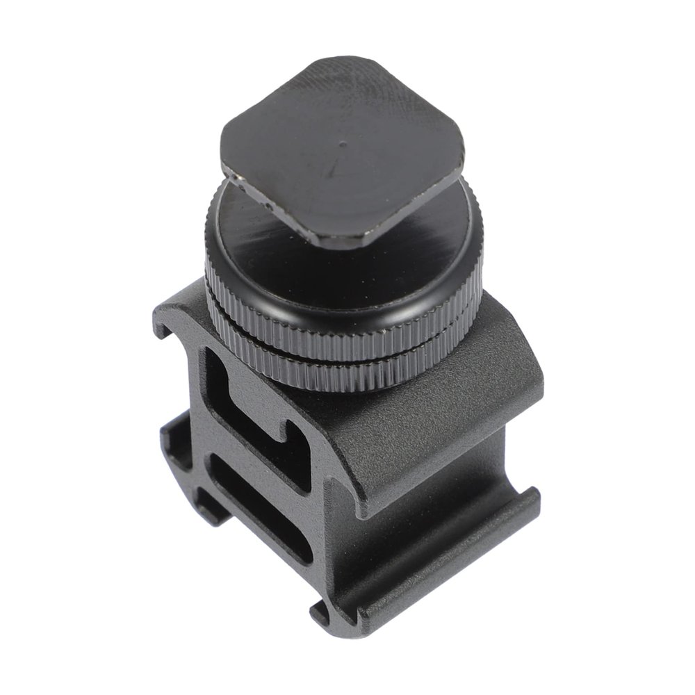 POPETPOP 1Set Side Hot Shoe Mount Adapter for DSLR Cameras Triple Cold Shoe Ports for Microphone Flash and Light for Live Streaming and Photography Accessories
