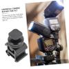 POPETPOP 1Set Side Hot Shoe Mount Adapter for DSLR Cameras Triple Cold Shoe Ports for Microphone Flash and Light for Live Streaming and Photography Accessories view 2