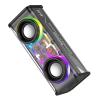 Portable Bluetooth Speaker with LED Lights&Transparent Casing, Bluetooth 5.3 Wireless Outdoor Speakers Support TWS Pairing/TF Card, 10W Stereo Sound, Electronics for Home, Outdoors, Travel (Black) view 1