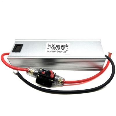 16V83F Automotive Electronic Rectifier Module 2.7V500F Supercapacitors with Voltmeter Save Energy Car Start