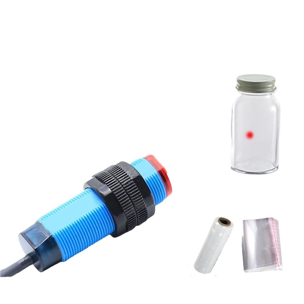 M18 Transparent Glass Detection Photocell Diffuse Reflect Feedback Sensor Proximity Switch Motion Detector(PM18S-RM3P)