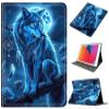 for iPad Air 13 Inch Case 2024/2025 (M2/M3), Slim PU Leather Protective Cover with Multi-Angle Stand & Auto Wake/Sleep Full-Body Anti-Drop Cover for iPad Air 6th Gen 13 inch, Wolf Under The Moon view 1